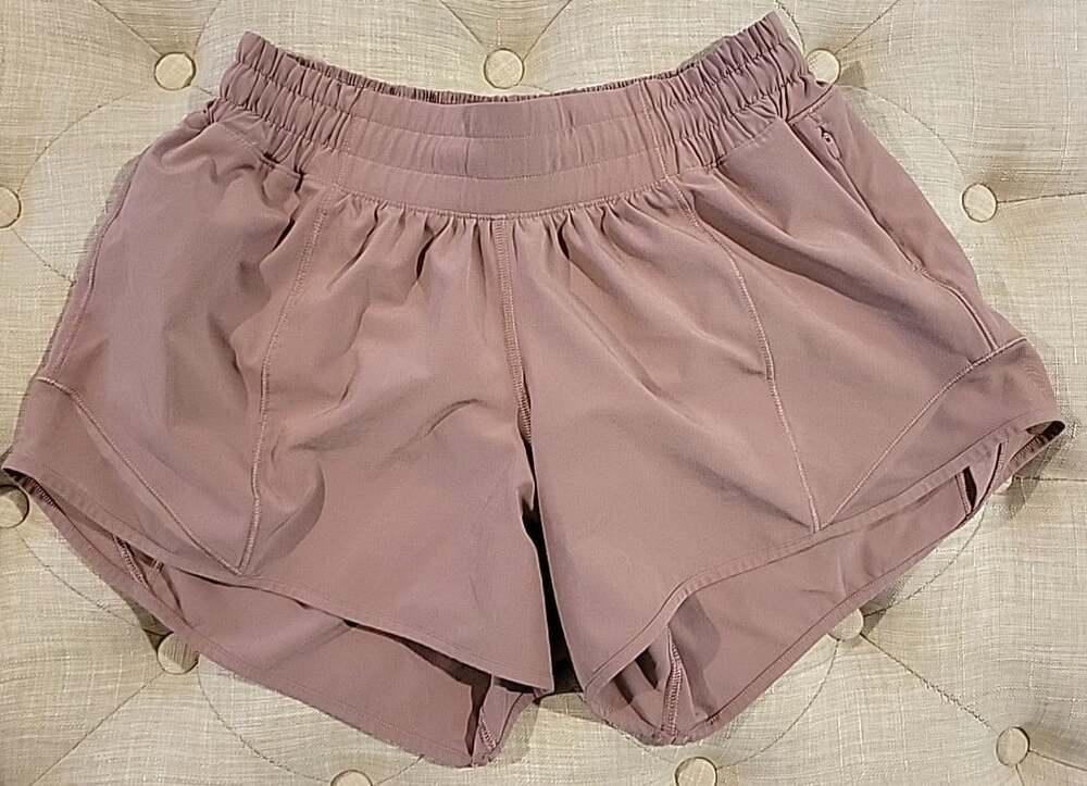 Lululemon Hotty Hot Shorts II Long 4" Copper Coil Mauve Pink sz 4 LW7AVGT